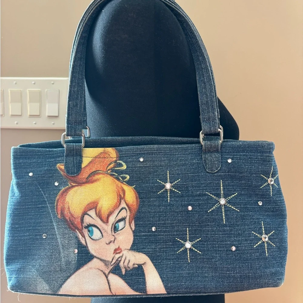 Stylish Blue Denim Shoulder Bag - Picture 1 of 4